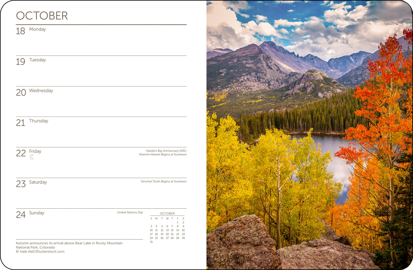2027 America's National Parks Weekly Desk Planner, 6.5" x 8.5" Spiral Bound