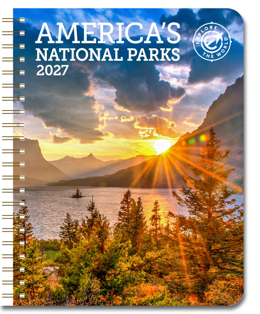 2027 America's National Parks Weekly Desk Planner, 6.5" x 8.5" Spiral Bound