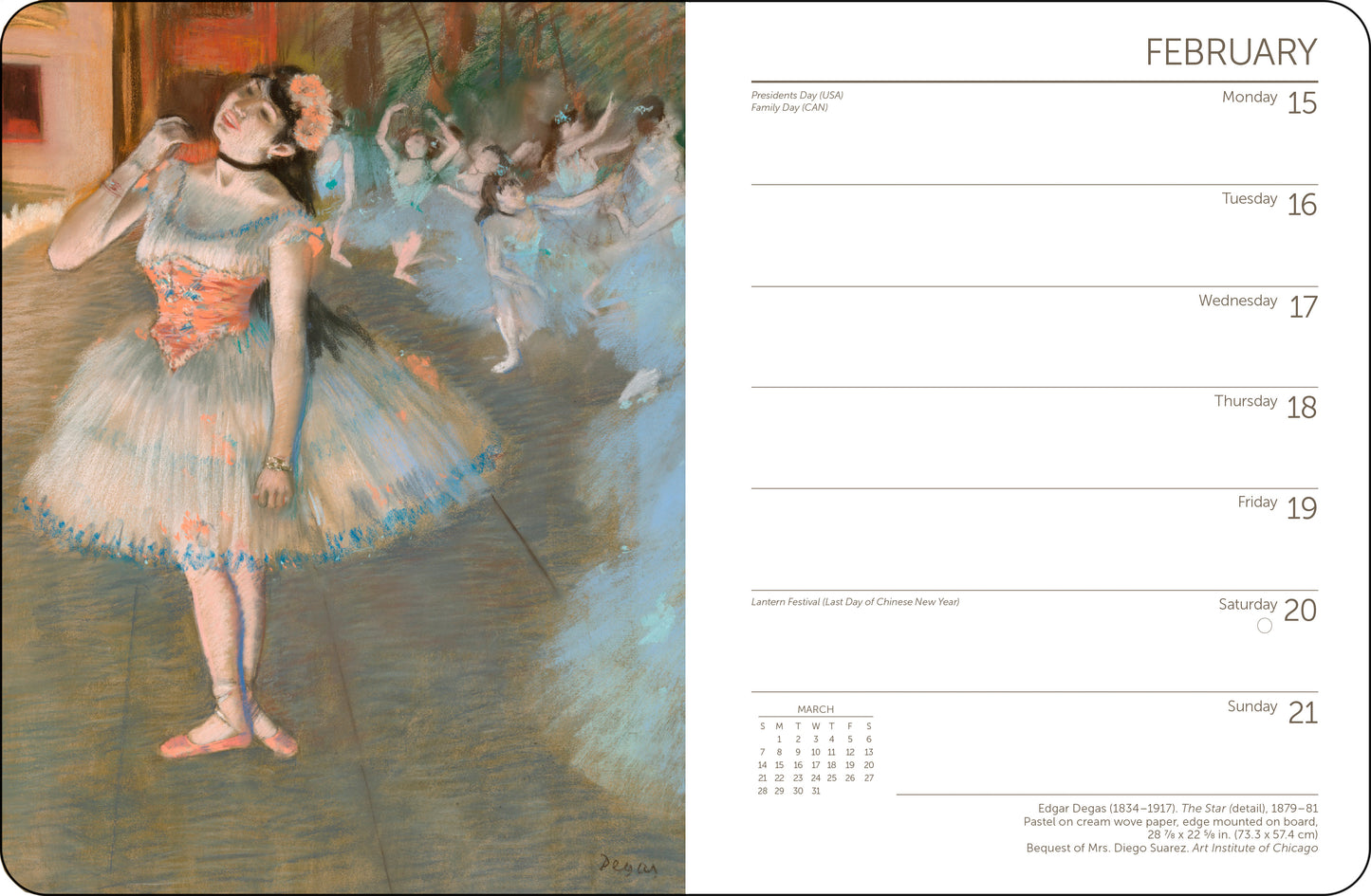 2027 Impressionists Weekly Desk Planner, 6.5" x 8.5" Spiral Bound