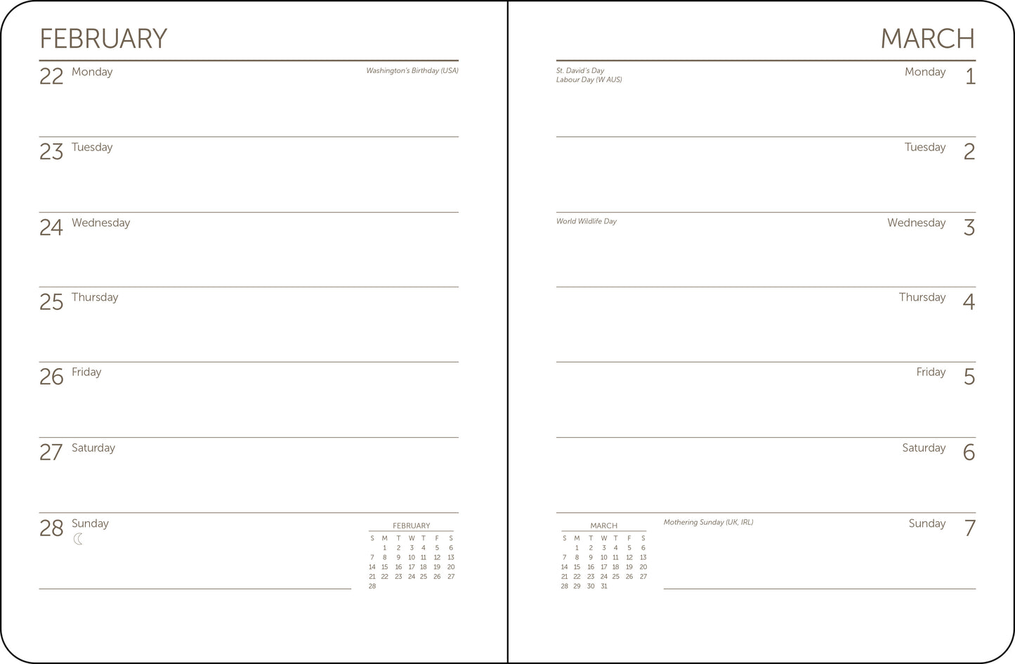 2027 Impressionists Weekly Desk Planner, 6.5" x 8.5" Spiral Bound