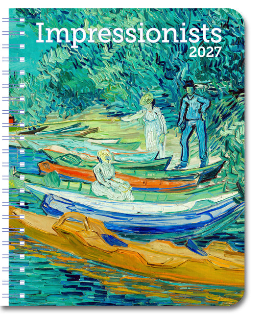 2027 Impressionists Weekly Desk Planner, 6.5" x 8.5" Spiral Bound
