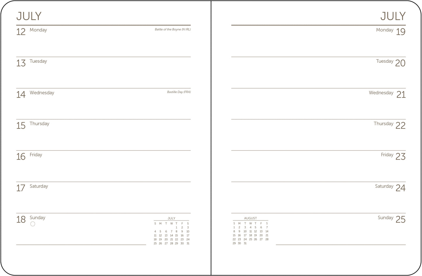 2027 Italy Weekly Desk Planner, 6.5" x 8.5" Spiral Bound