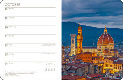 2027 Italy Weekly Desk Planner, 6.5" x 8.5" Spiral Bound