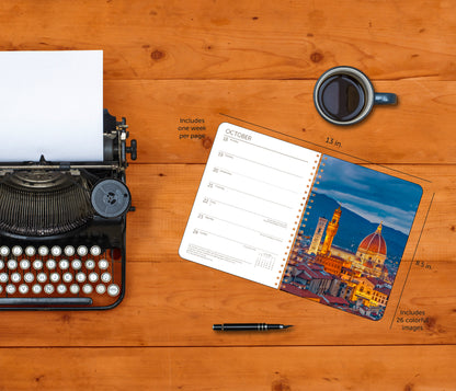 2027 Italy Weekly Desk Planner, 6.5" x 8.5" Spiral Bound