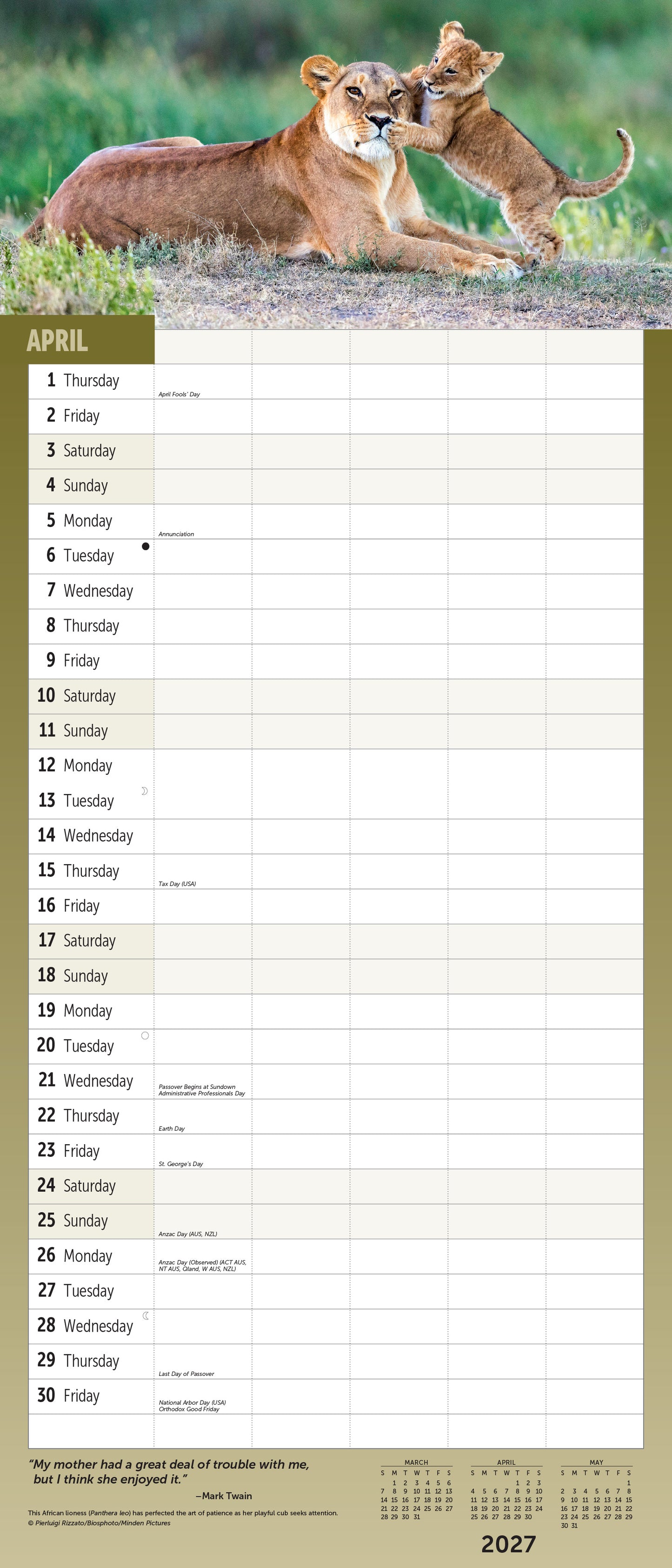2027 Busy Family Wall Calendar, 12" x 14"