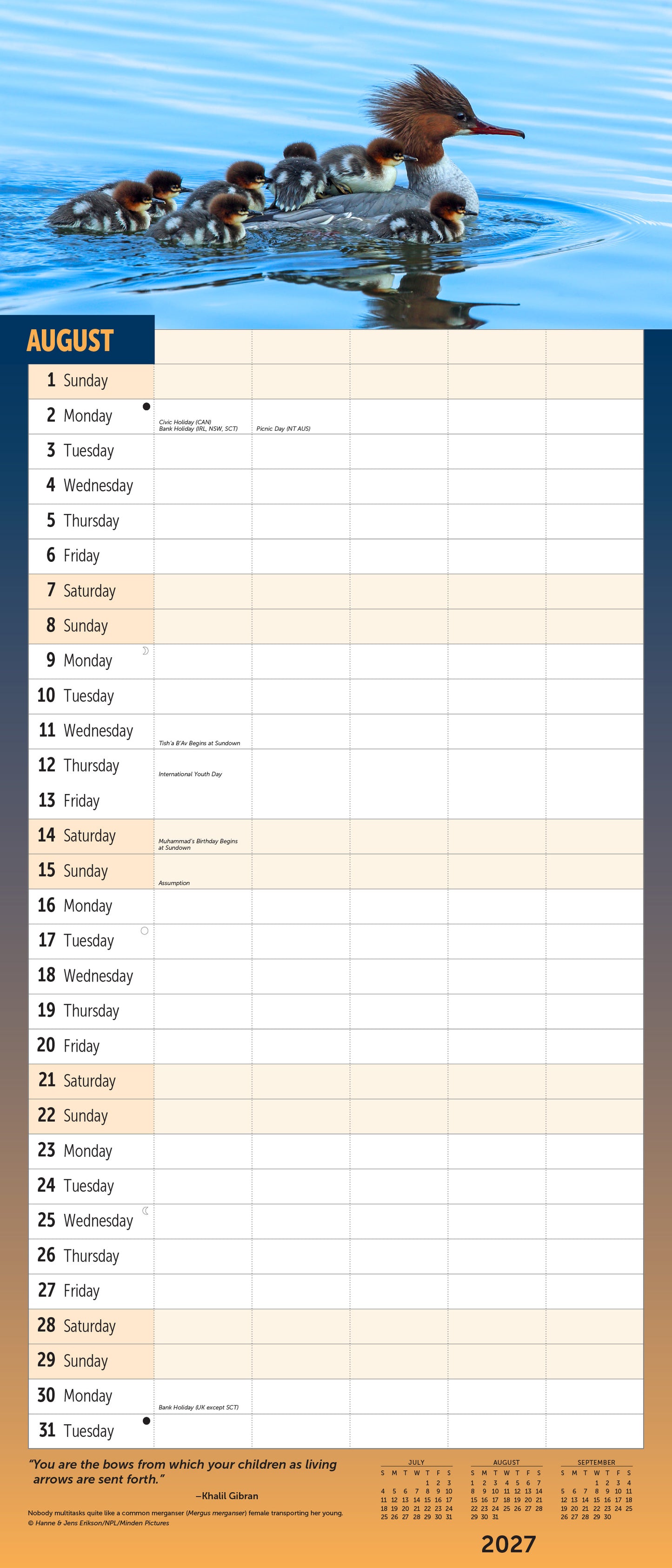2027 Busy Family Wall Calendar, 12" x 14"