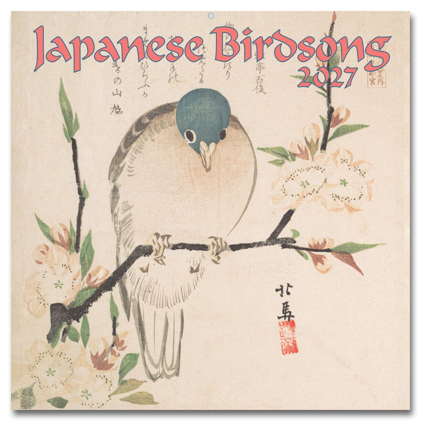 2027 Japanese Birdsong Wall Calendar, 12" x 12"
