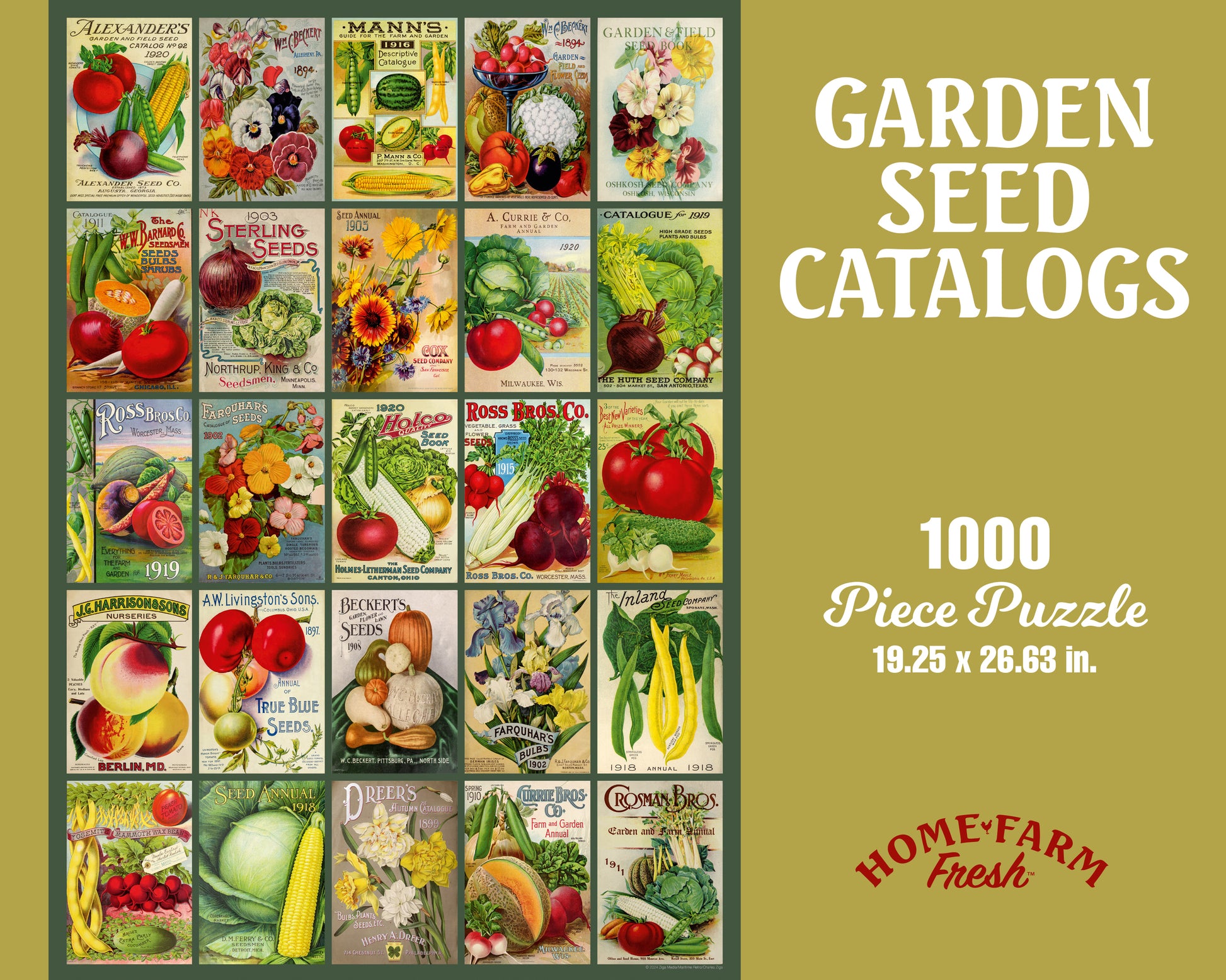 garden seed catalog companies Garden Seed Catalogs 1000 or 500 Piece Puzzle