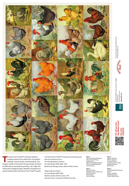 Poultry Breeds 1000 or 500 Piece Puzzle