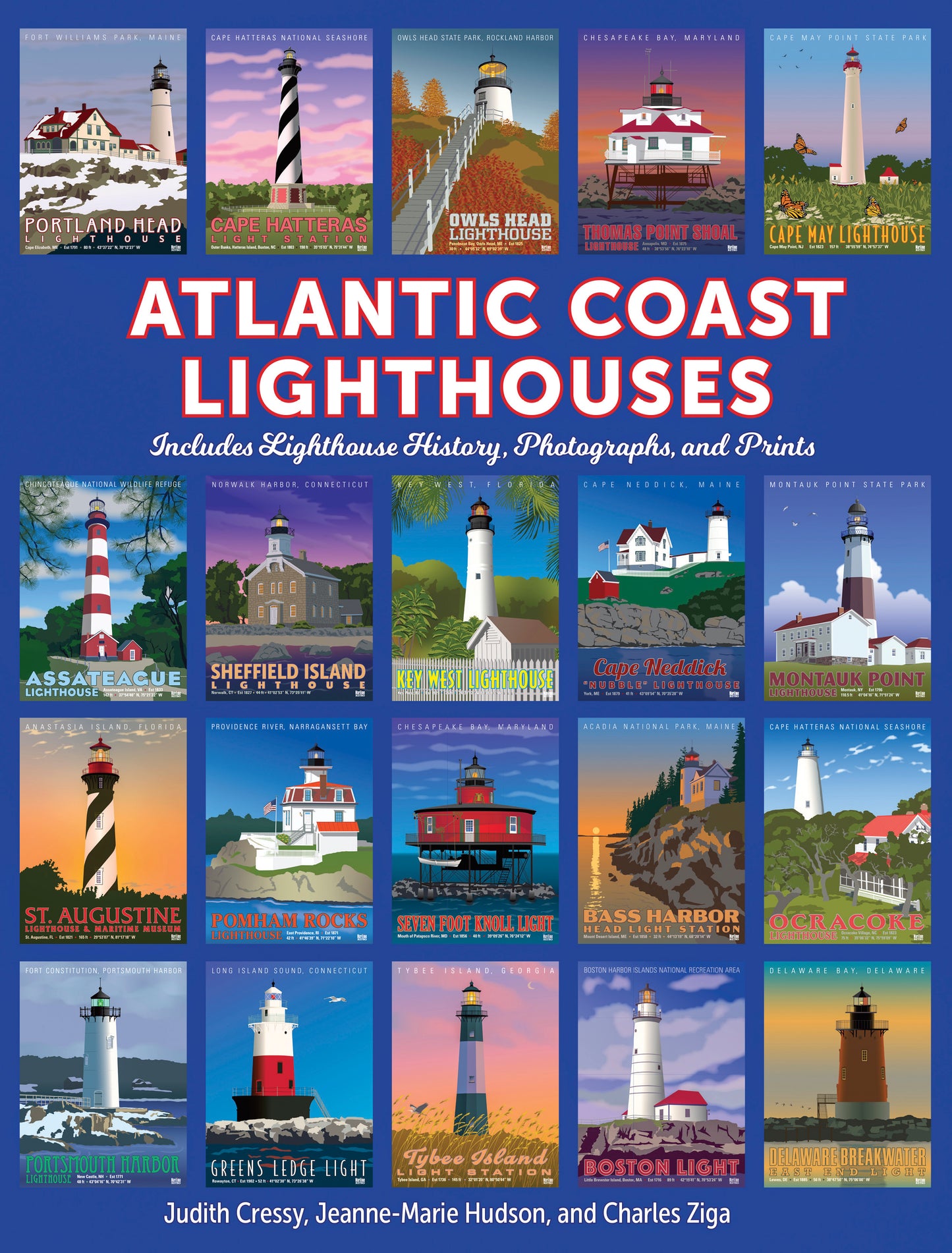 ATLANTIC COAST LIGHTHOUSES Book, 144 pages, 8.5 x 11 in.