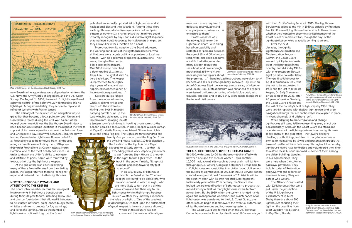 ATLANTIC COAST LIGHTHOUSES Book, 144 pages, 8.5 x 11 in.