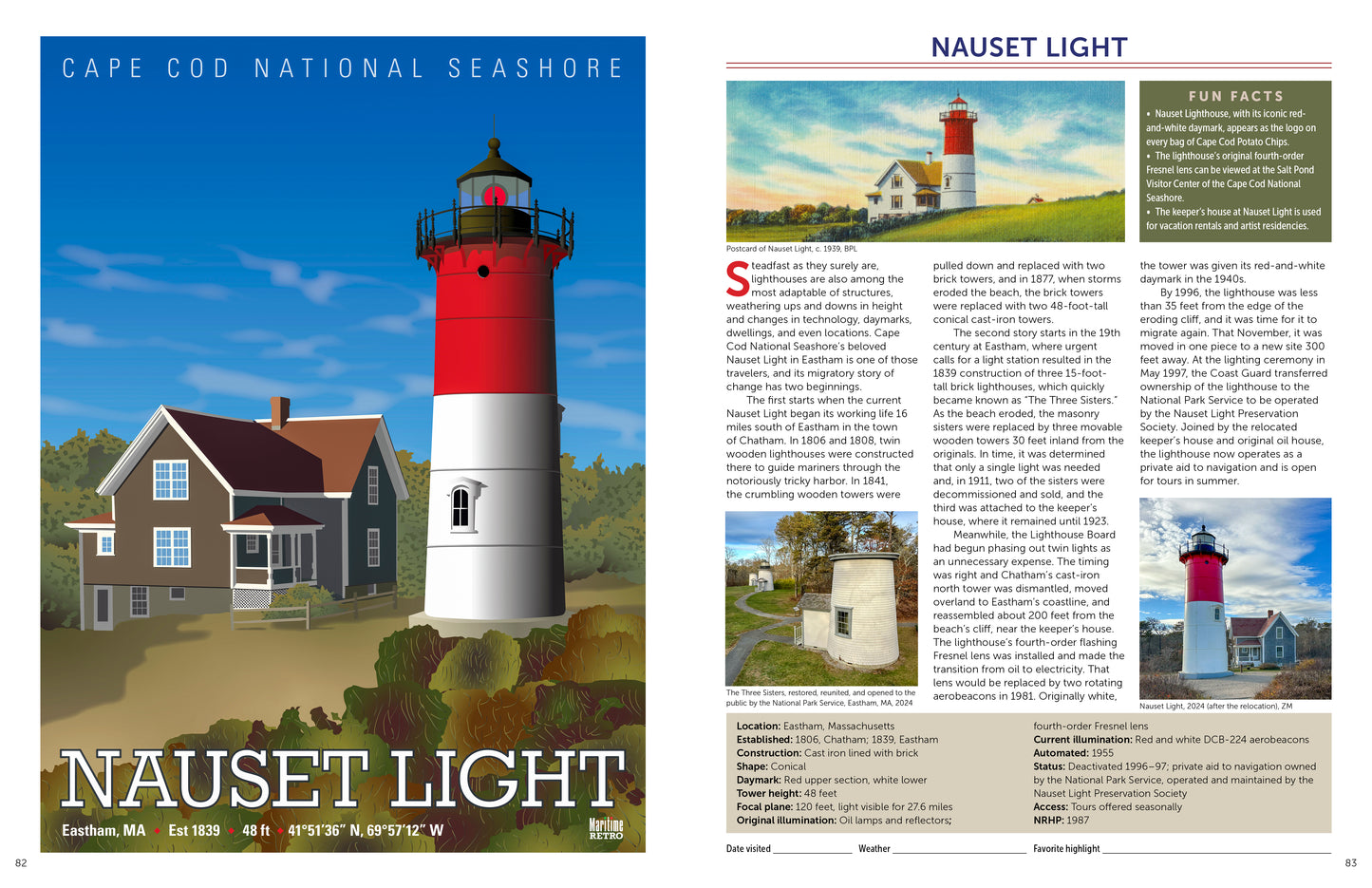 ATLANTIC COAST LIGHTHOUSES Book, 144 pages, 8.5 x 11 in.