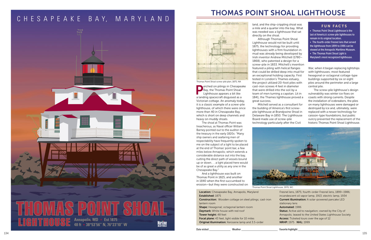 ATLANTIC COAST LIGHTHOUSES Book, 144 pages, 8.5 x 11 in.