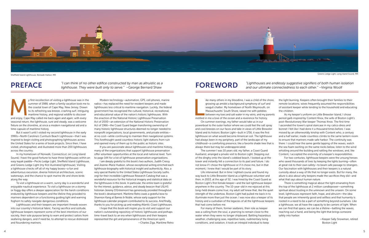 ATLANTIC COAST LIGHTHOUSES Book, 144 pages, 8.5 x 11 in.
