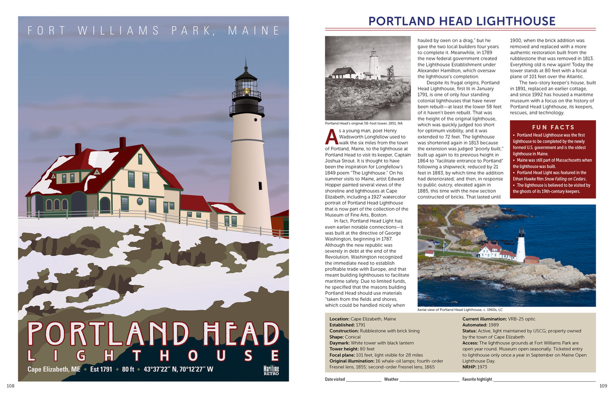 ATLANTIC COAST LIGHTHOUSES Book, 144 pages, 8.5 x 11 in.