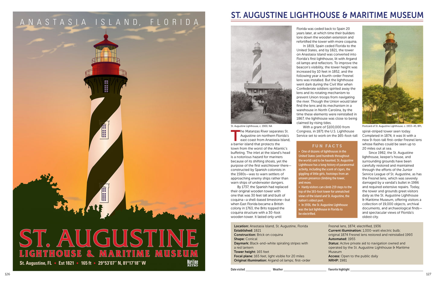 ATLANTIC COAST LIGHTHOUSES Book, 144 pages, 8.5 x 11 in.