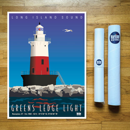 Greens Ledge Light Print