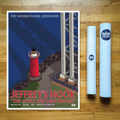 Jeffery's Hook "Little Red" Lighthouse Print