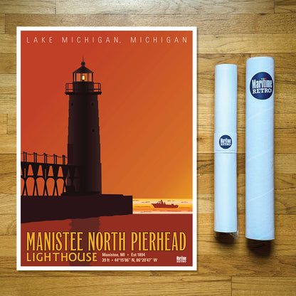 Manistee North Pierhead Lighthouse Print