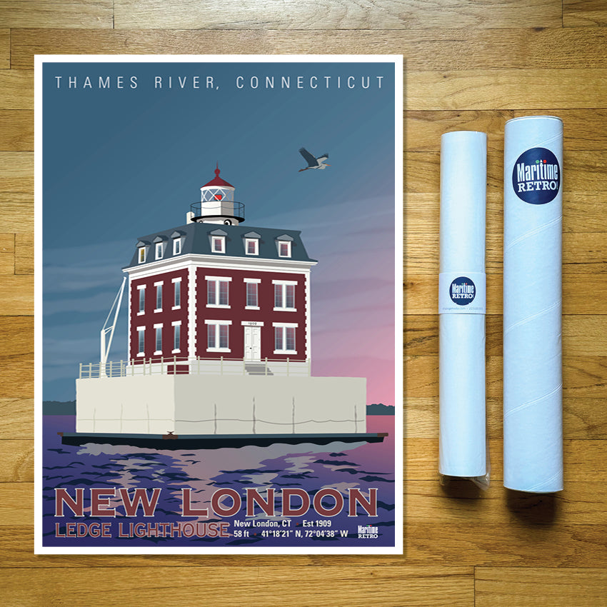 New London Ledge Lighthouse Print