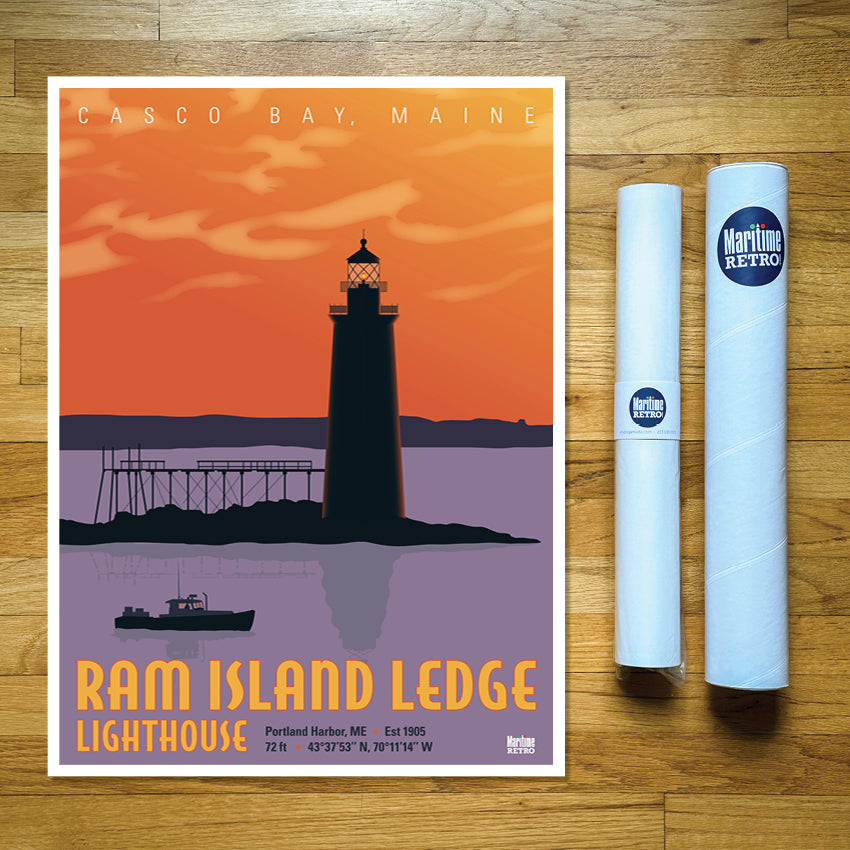 Ram Island Ledge Lighthouse Print