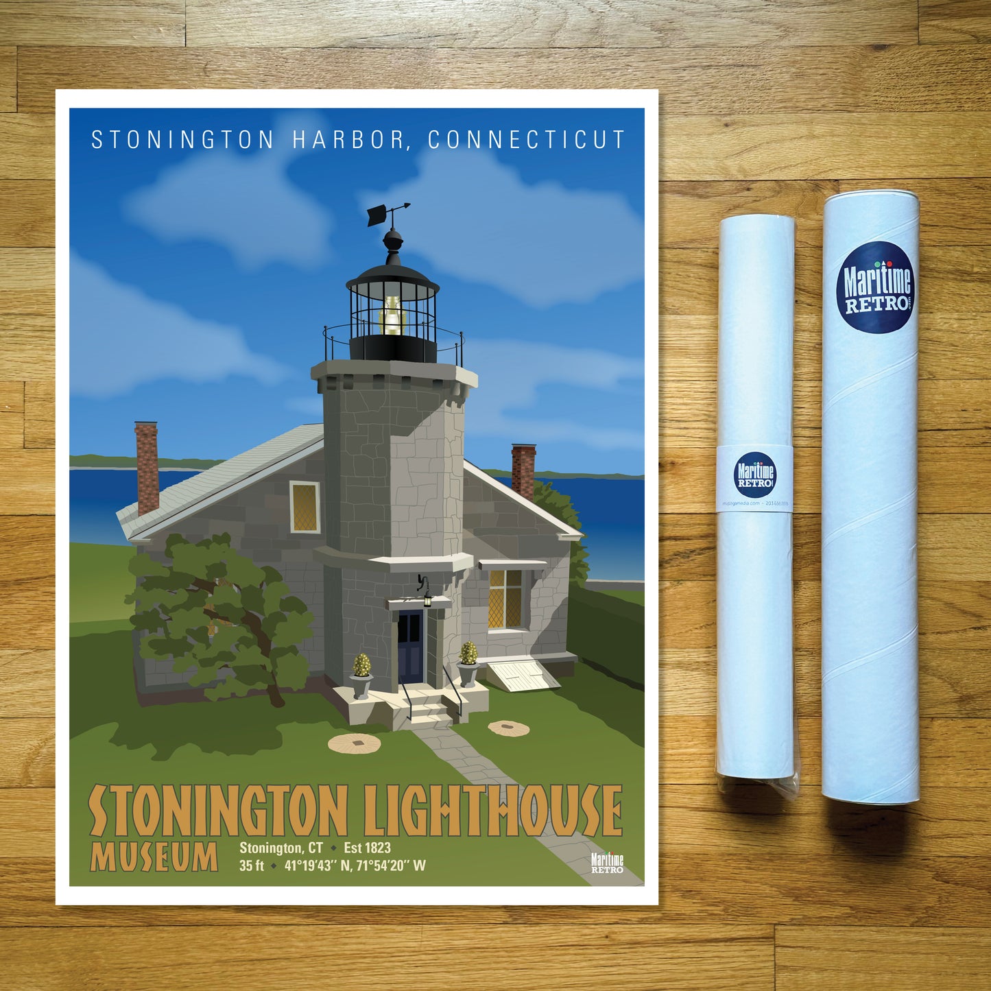 Stonington Lighthouse Museum Print