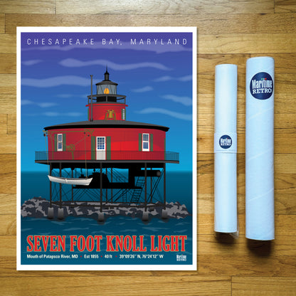 Seven Foot Knoll Lighthouse Print