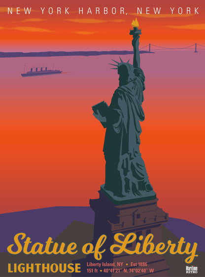 Statue of Liberty Lighthouse Print