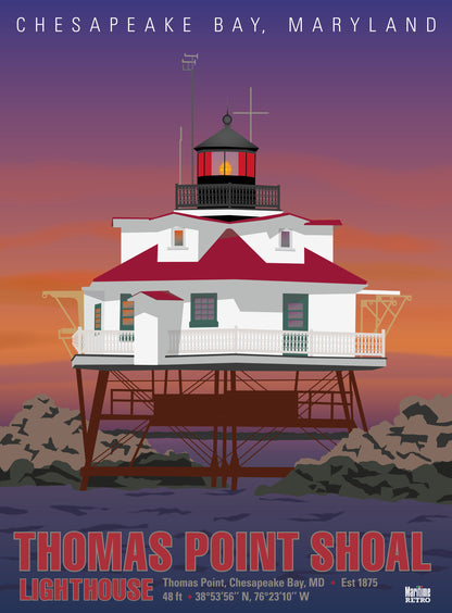 Thomas Point Shoal Lighthouse Print