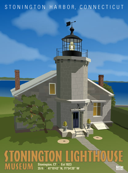 Stonington Lighthouse Museum Print