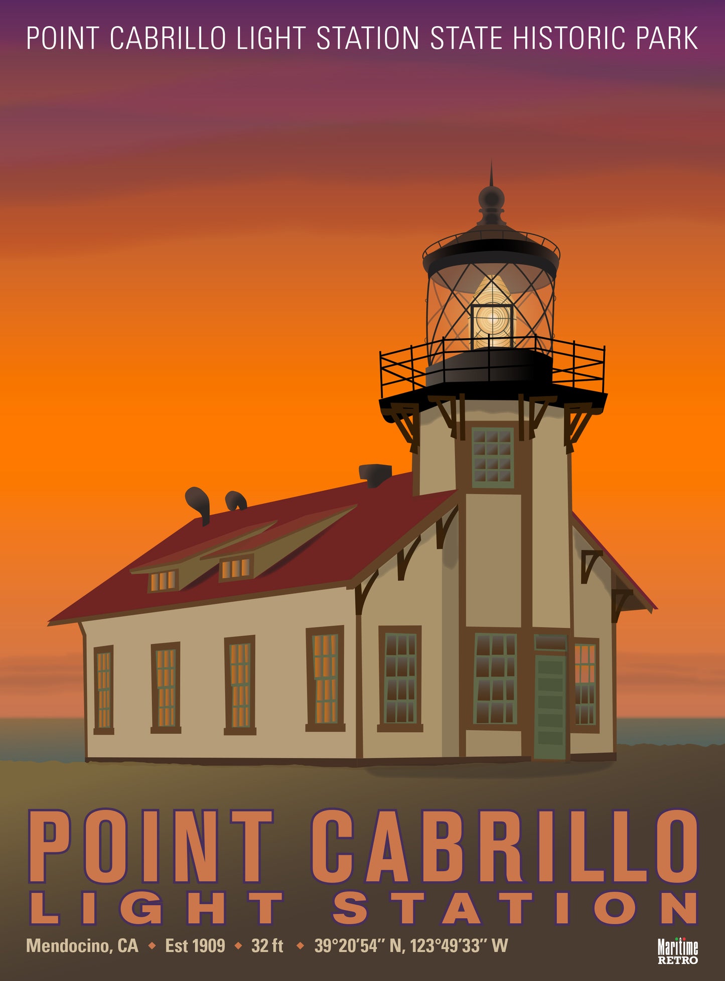 Point Cabrillo Lighthouse Print