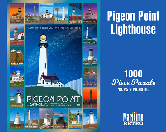 Pigeon Point Lighthouse 1000 or 500 Piece Puzzle