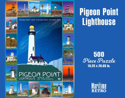 Pigeon Point Lighthouse 1000 or 500 Piece Puzzle