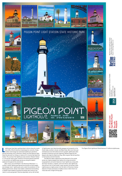 Pigeon Point Lighthouse 1000 or 500 Piece Puzzle