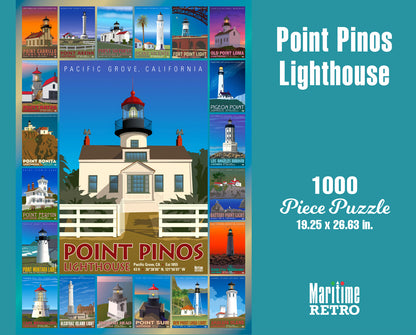 Point Pinos Lighthouse 1000 or 500 Piece Puzzle