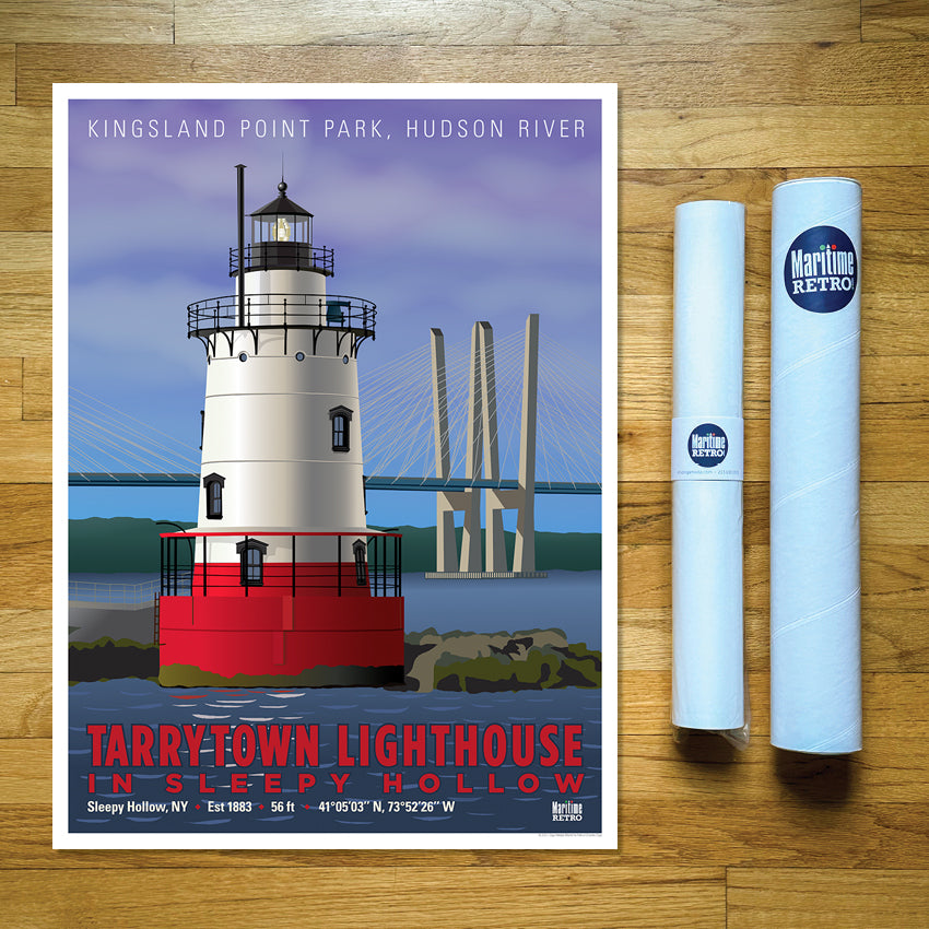 Tarrytown Lighthouse in Sleepy Hollow Print