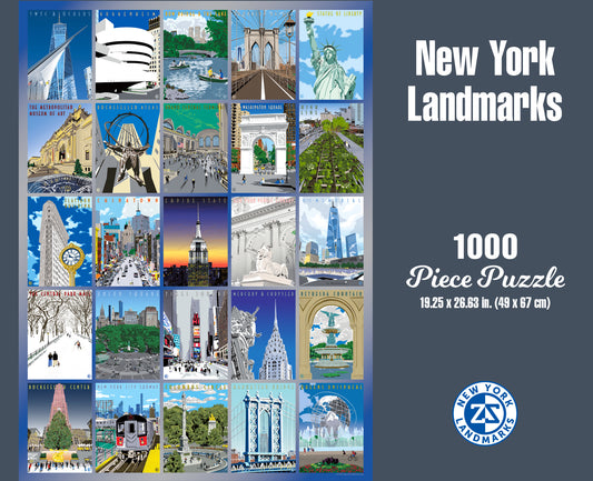 New York Landmarks 1000 or 500 Piece Puzzle