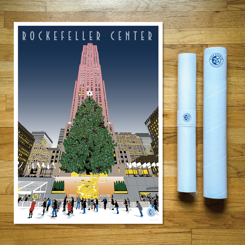 Rockefeller Center Christmas Print