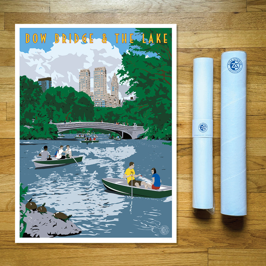Central Park Bow Bridge & The Lake Print