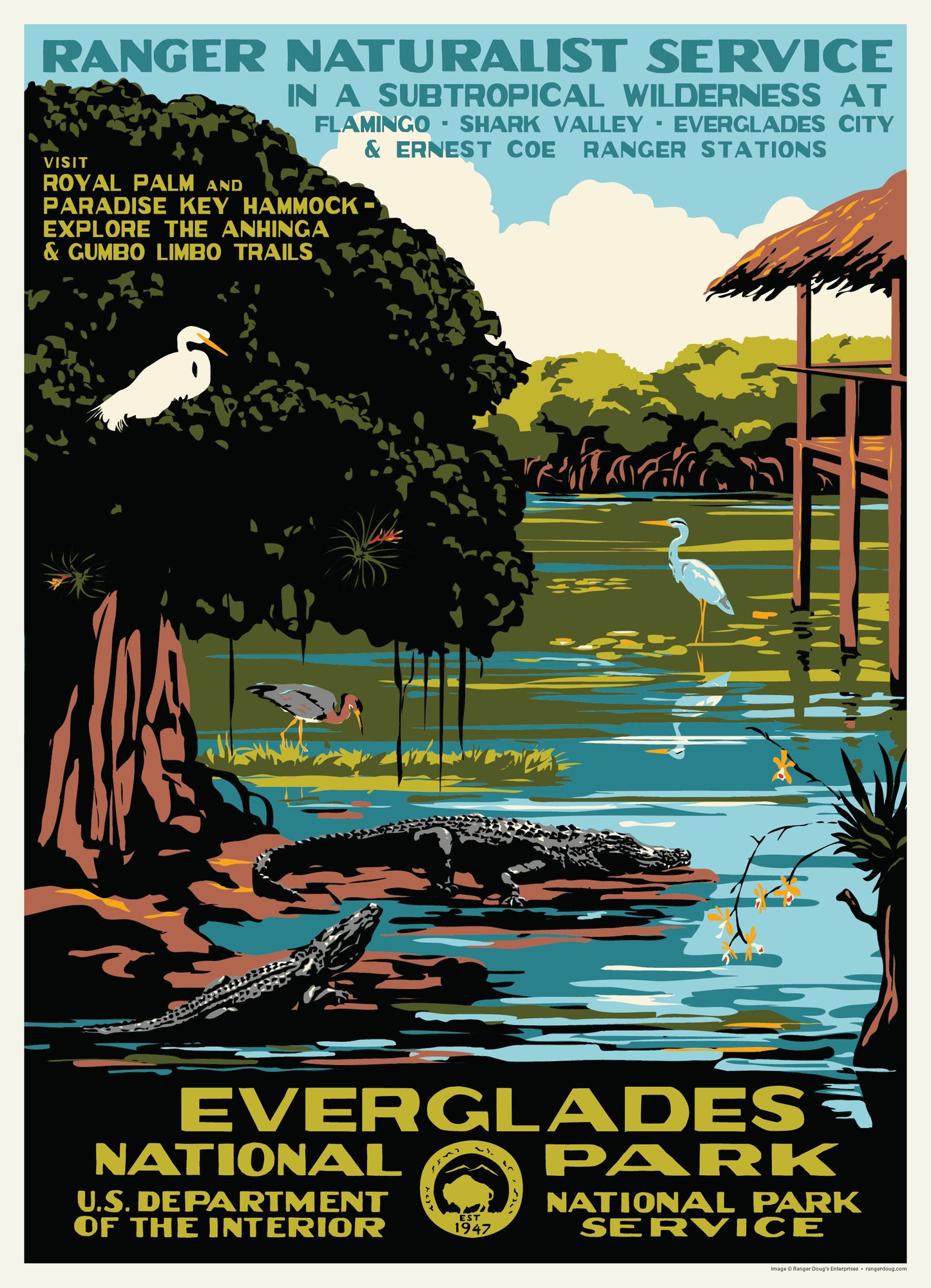 National Parks Everglades WPA 1000 or 500 Piece Puzzle