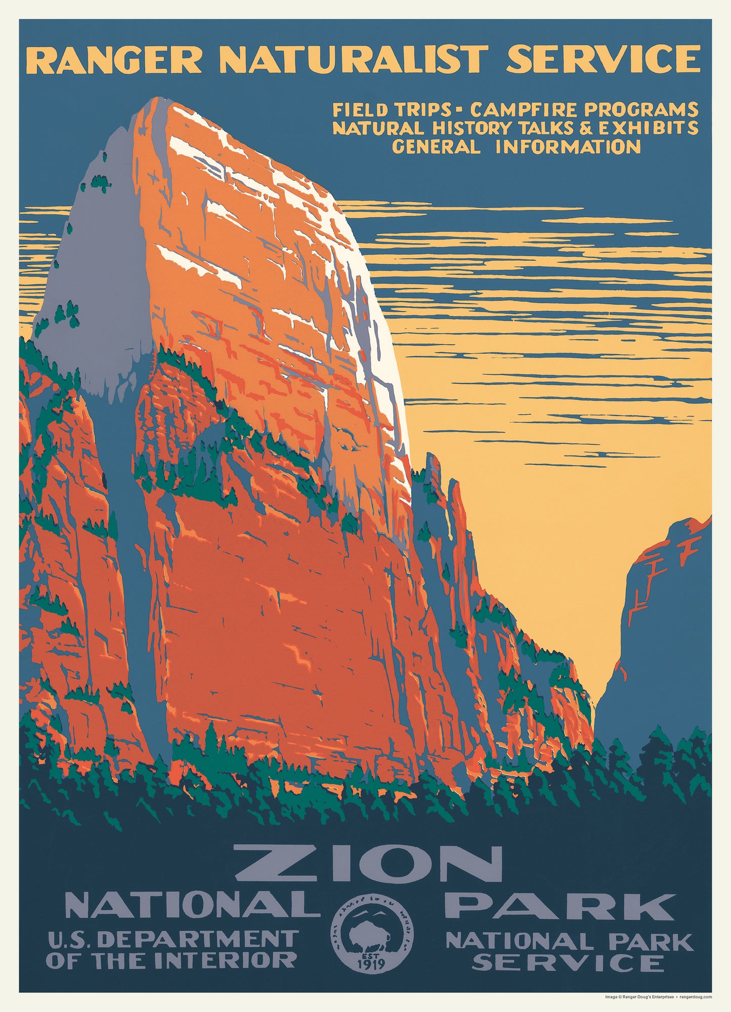 National Parks Zion WPA Park WPA 1000 or 500 Piece Puzzle