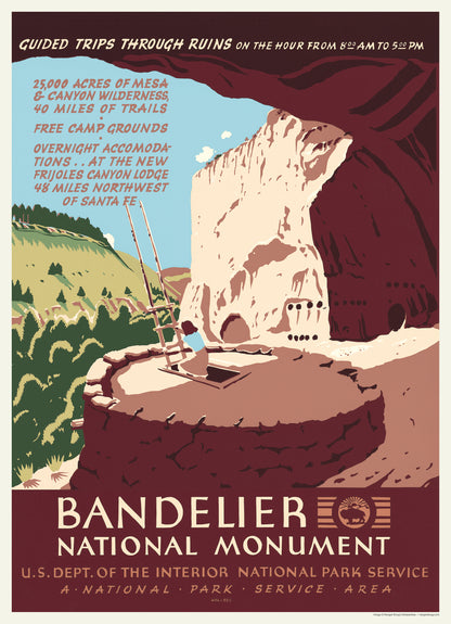 National Parks Bandelier WPA 1000 or 500 Piece Puzzle