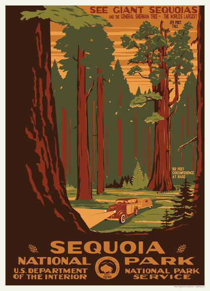 National Parks Sequoia WPA 1000 or 500 Piece Puzzle