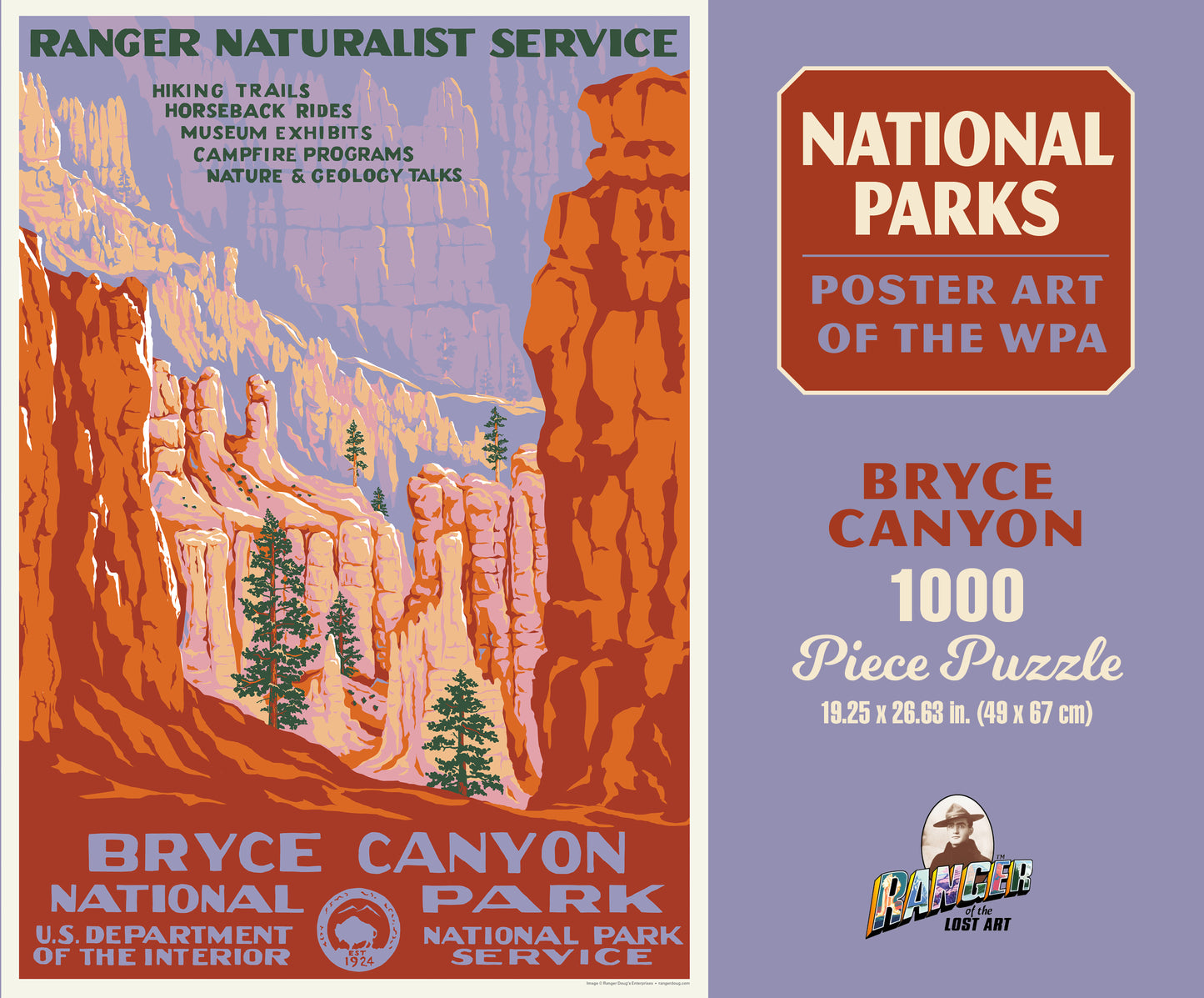 National Parks Bryce Canyon WPA 1000 or 500 Piece Puzzle