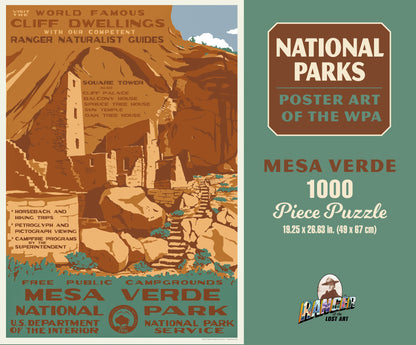 National Parks Mesa Verde WPA 1000 or 500 Piece Puzzle