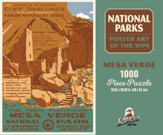 National Parks Mesa Verde WPA 1000 or 500 Piece Puzzle