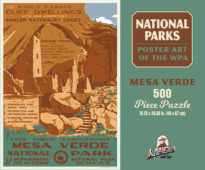 National Parks Mesa Verde WPA 1000 or 500 Piece Puzzle