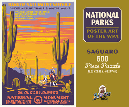 National Parks Saguaro WPA 1000 or 500 Piece Puzzle