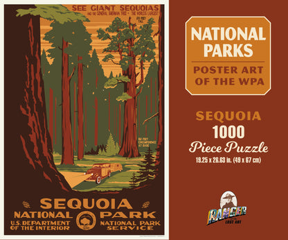 National Parks Sequoia WPA 1000 or 500 Piece Puzzle