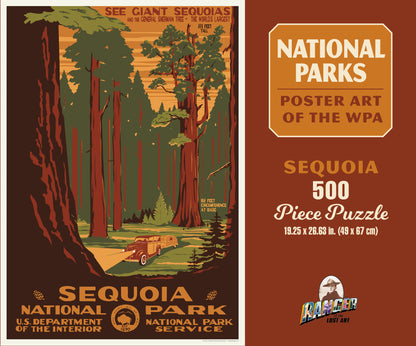 National Parks Sequoia WPA 1000 or 500 Piece Puzzle